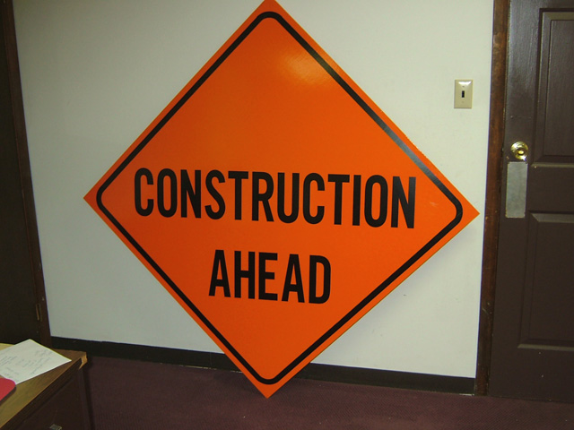 danger construction signs